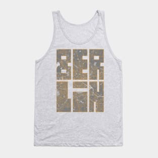 Berlin, Germany City Map Typography - Bauhaus Tank Top